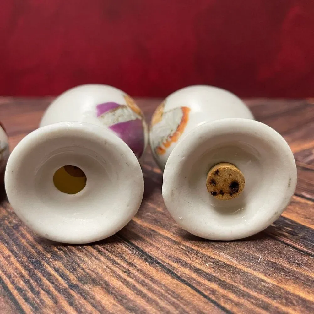 Vintage 1950s Souvenir Colonial Salt & Pepper Shakers (Set of 4) Pres.Washington